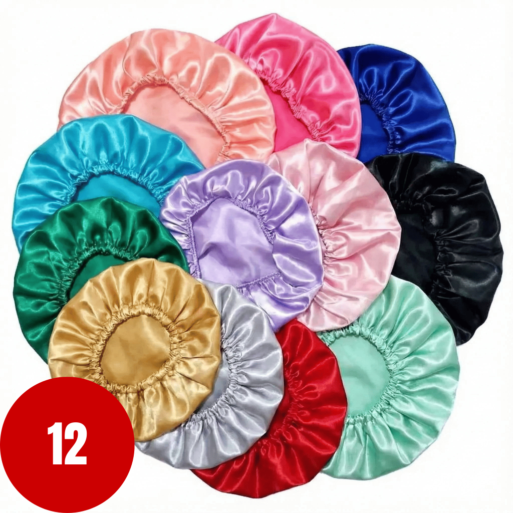 Kit 12 Toucas de Cetim Antifrizz Escolha as Cores em Oferta na Shopee