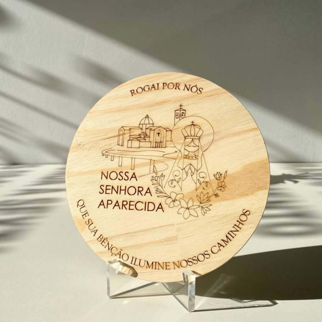 Bolacha Pinos Decoração Lembrancinha Nossa Senhora Aparecida Em Madeira Pinos Quadro Decorativo Nossa Senhora