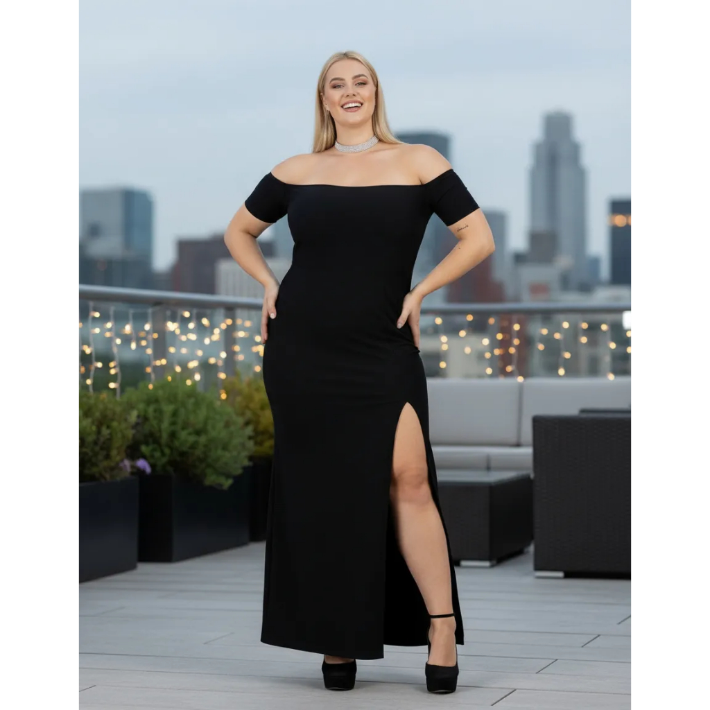 Vestido Longo Premium Festa Plus Size Ciganinha Festa