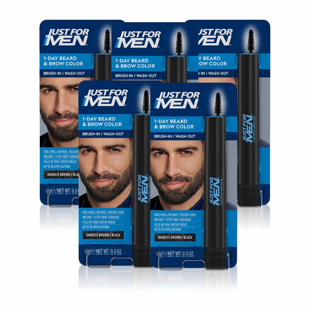 Kit 5x Grecin Retocador Instantâneo Barba Sobrancelha Preto