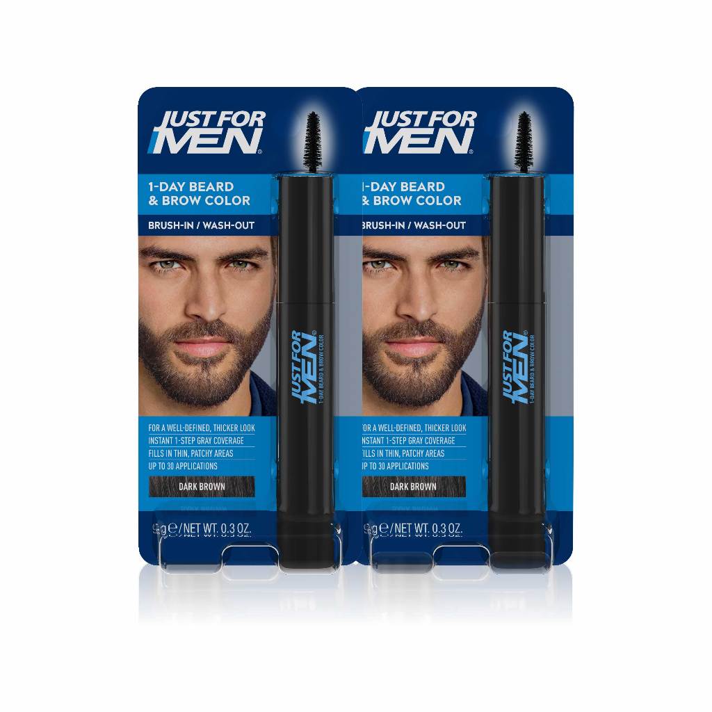 Kit 2x Grecin Retocador Instantâneo Barba Sobrancelha  Cast. Escuro
