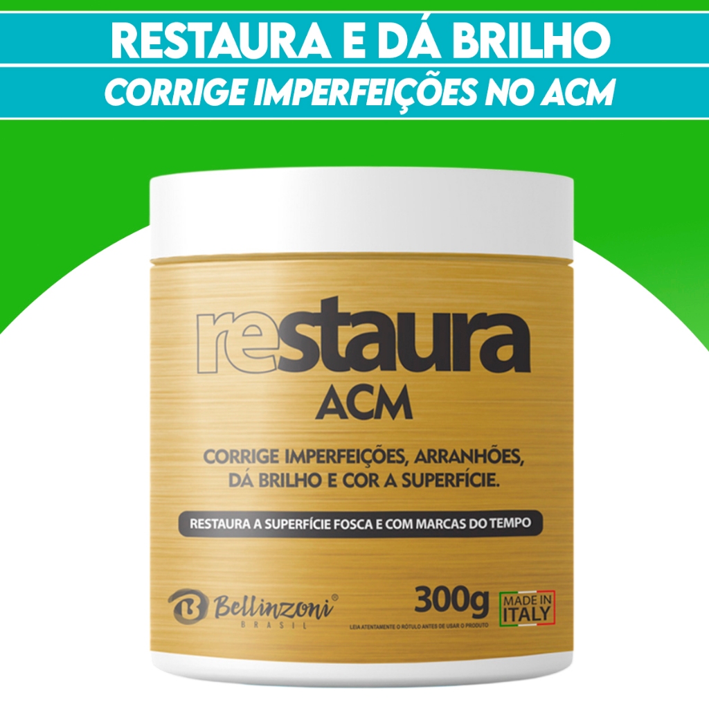 Restaura ACM Corrige Imperfeições e e Reativa a cor Da Superfícies Bellinzoni 3