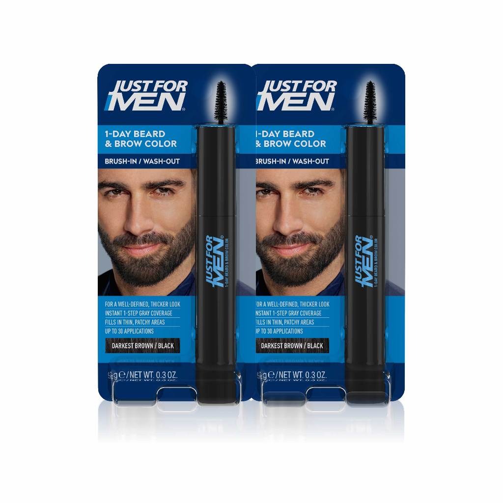 Kit 2x Grecin Retocador Instantâneo Barba Sobrancelha Preto