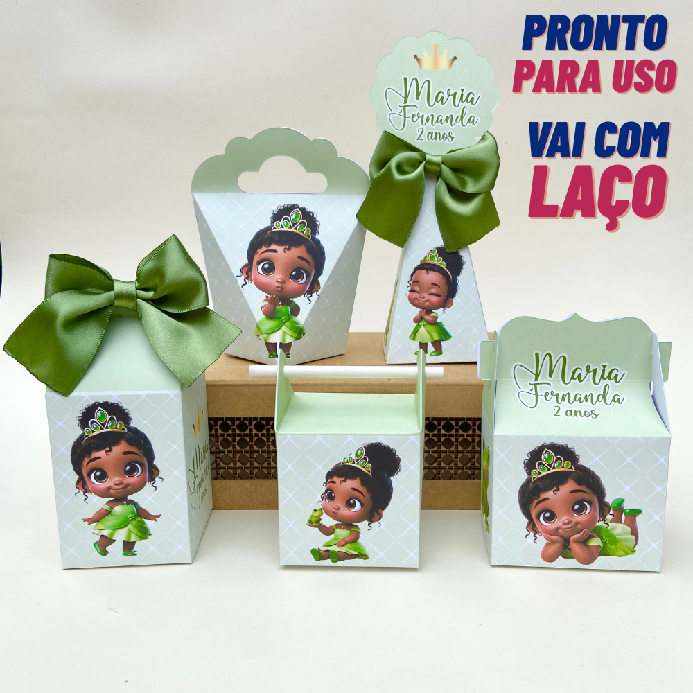 Kit Personalizado Tiana Baby - A Princesa e o Sapo - Lembrancinha - Festa Infantil - Aniversário