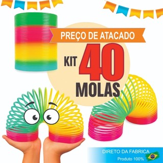40 Mola Maluca Colorida Lembrancinha Menino Menina Brinquedo