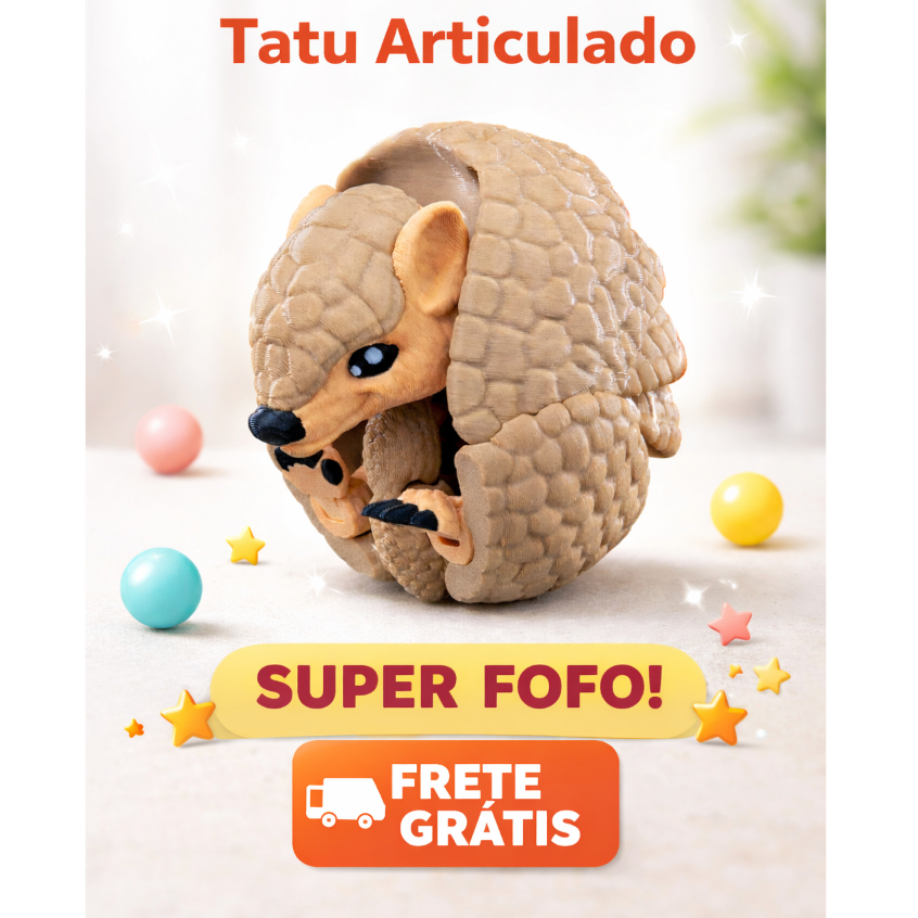 Tatu Articulado Fidget Brinquedo Sensorial Educativo Super Fofo para Crianças