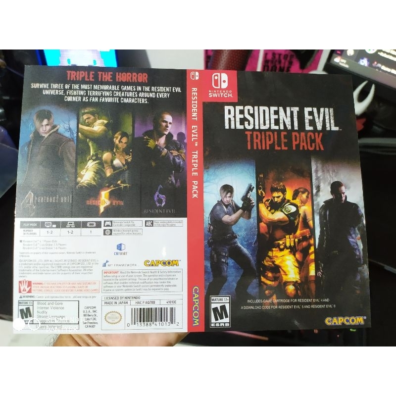 Resident Evil Triple Pack - Encarte Repro