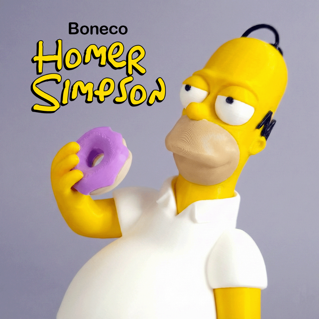 Miniatura Homer Simpson Action Figure 18cm Decoração Coleção Geek