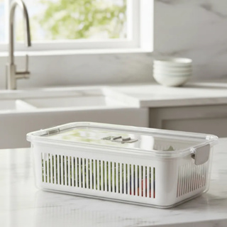 Pote Slim Hermético Com Escorredor Interno e Trava 2570ml em Oferta na Shopee