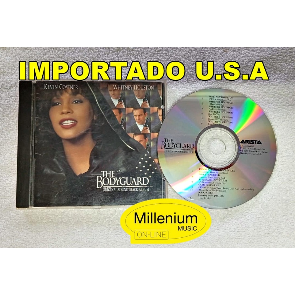 CD  The Bodyguard (O Guarda Costas)  Trilha Do Filme Importado U.S.A  1992  Original Gravadora Colecionador Ótimo Estado