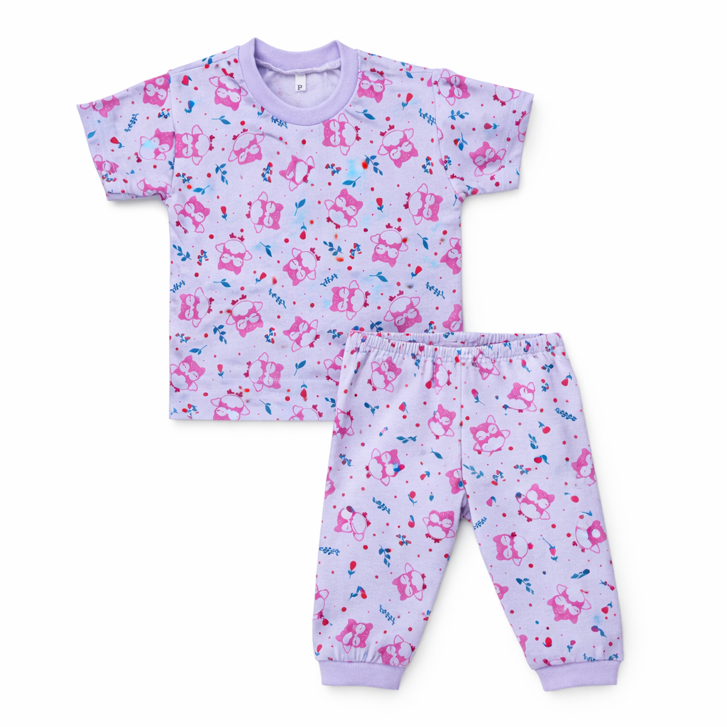 Pijama Infantil Manga Curta com Calça Algodão Bebê Conjunto Confortável para Dormir 2 Peças em Oferta na Shopee