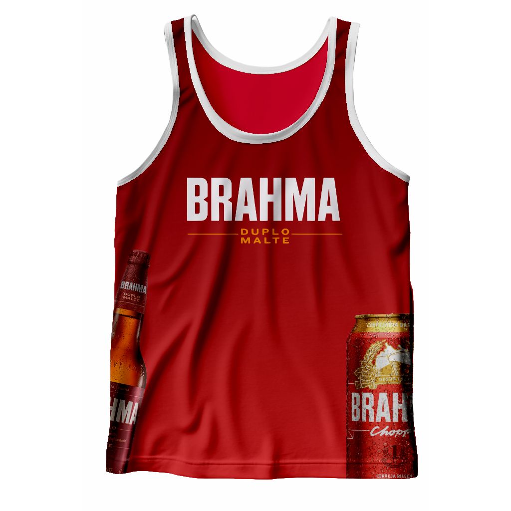 Camisa sem manga Abadá Carnaval Brahma Poliéster em Oferta na Shopee