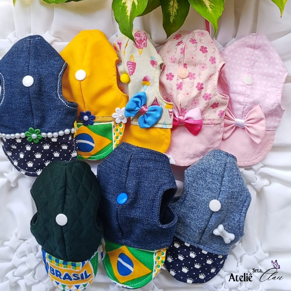 Boné/Viseira Pet Ajustável Para Pets de Pequeno Porte