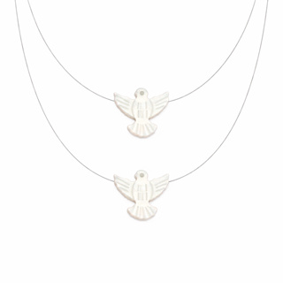 Kit Colar Fio de Nylon Divino Espirito Santo Tipo Madrepérola em Oferta na Shopee