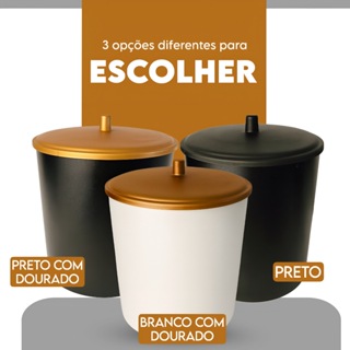 Lixeira Cesto De Lixo Banheiro Escritório Pia Cozinha 5l em Oferta na Shopee