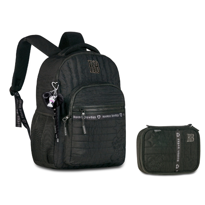 Kit Escolar Mochila + Estojo REBECCA BONBON C/ Bordados em Oferta na Shopee