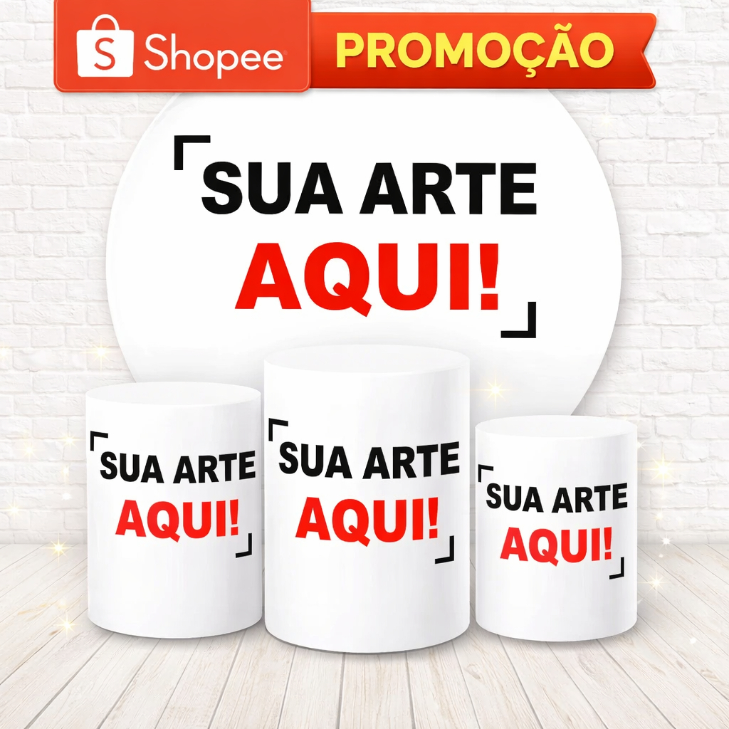 Capa De Painel Redondo + Capa De Cilindro Personalizado Sua Arte Aqui em Oferta na Shopee