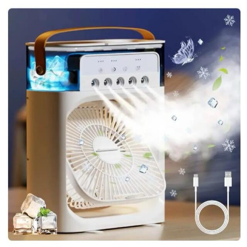 Refrigerador ventilador Climatizador Portátil 3 em 1  Umidificador, LED e 3 Velocidades Bivolt em Oferta na Shopee