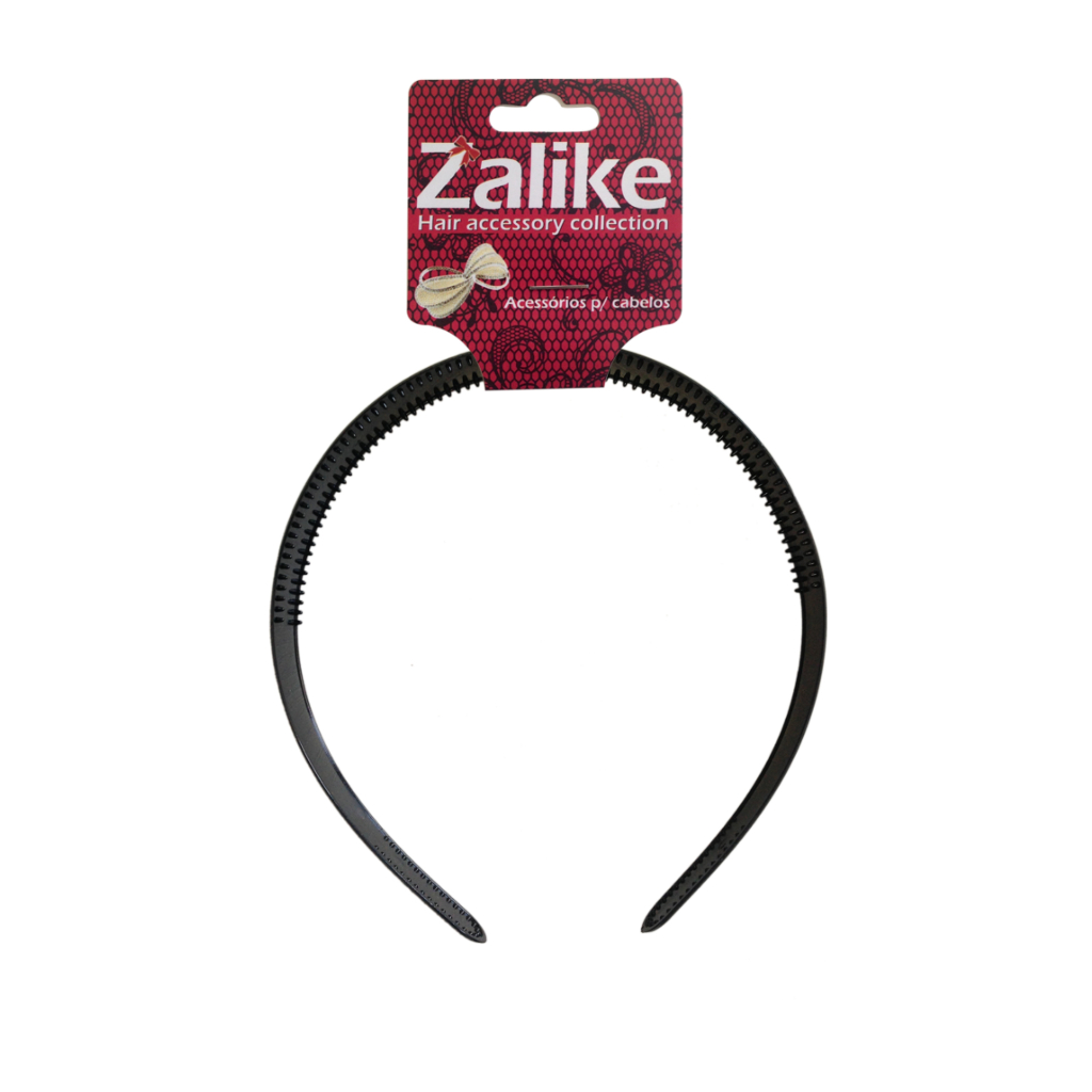 Tiara de Cabelo Zalike Lisa Tradicional Preta 2cm | Acessório de Cabelo Confortável e Versátil