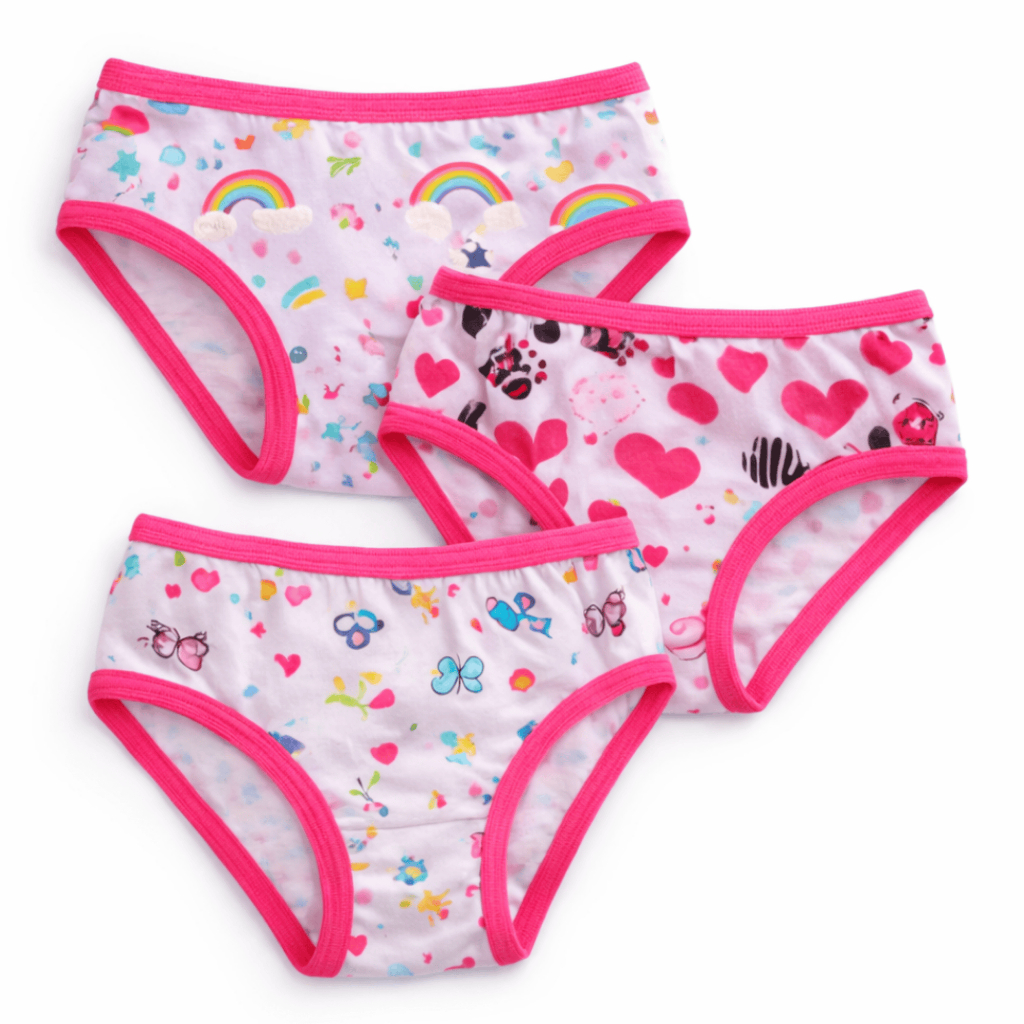 Kit Calcinha Infantil Menina Algodão Confortável com Estampas