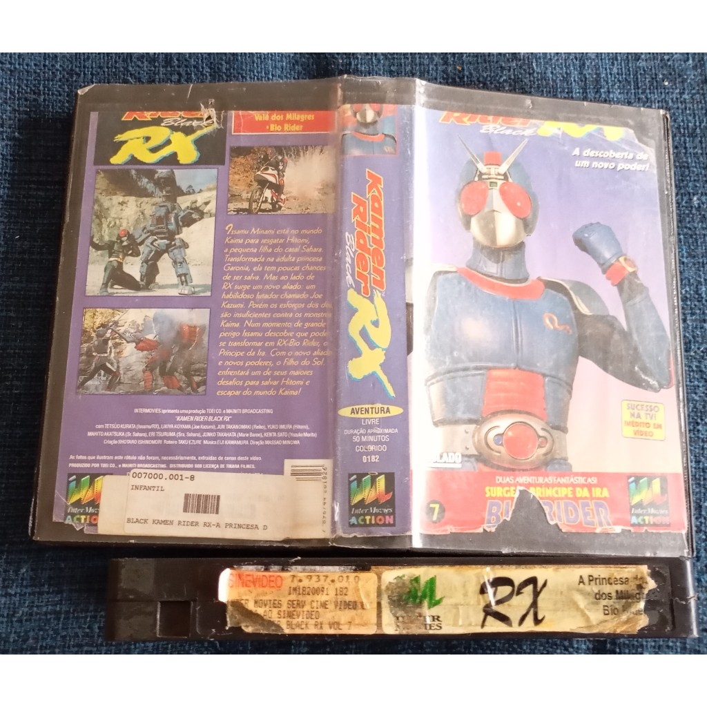 VHS Dublado Kamen Rider Black RX A Princesa Dos Milagres Bio Rider