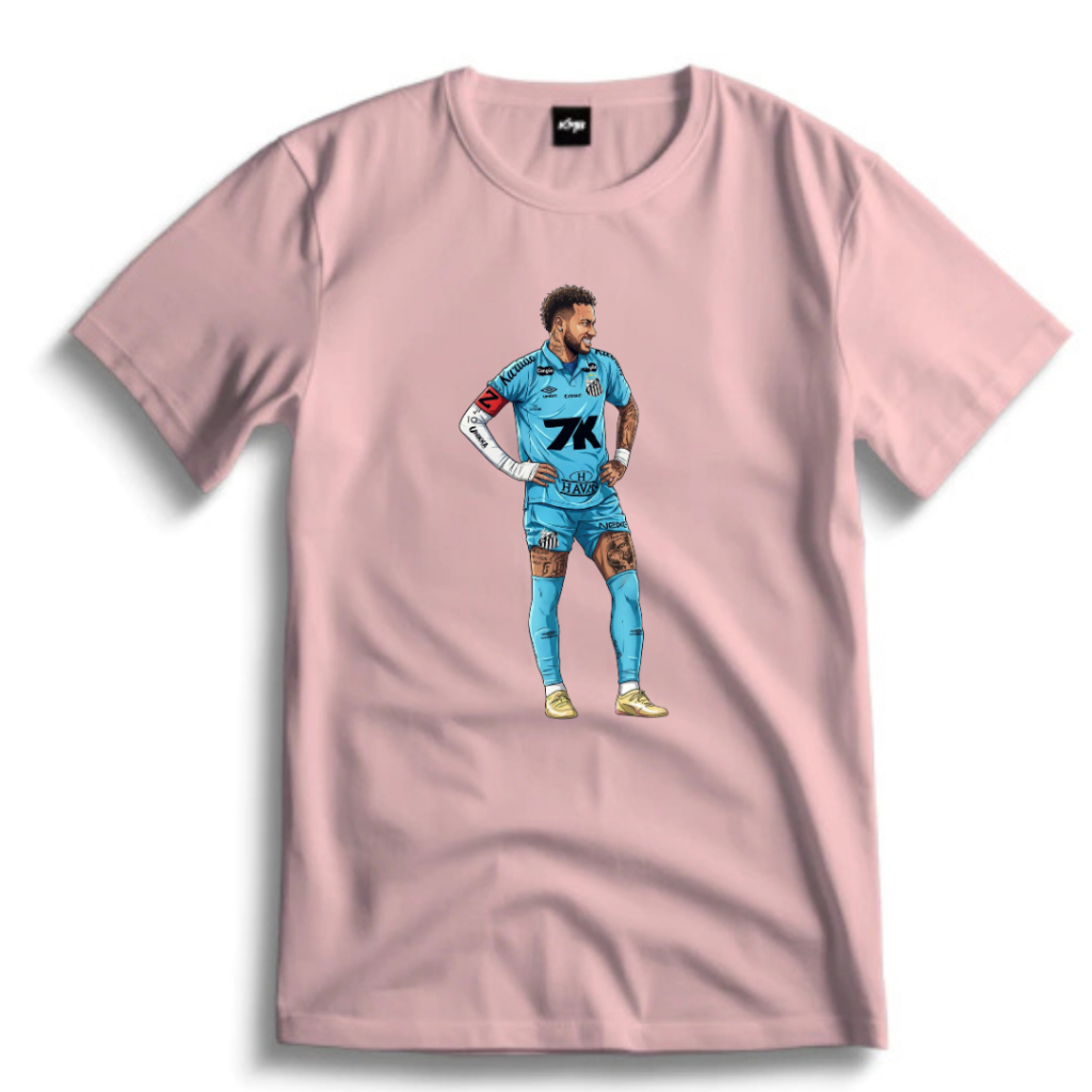 Camiseta Masculina Estampada Menino Ney Futebol Camisa Exclusiva 100% Algodão