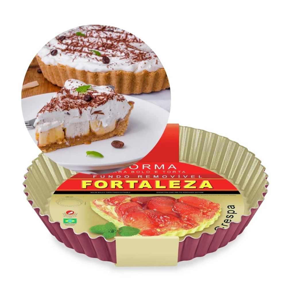Forma para Bolo e Torta 28 cm Crespa com Fundo removível em Oferta na Shopee