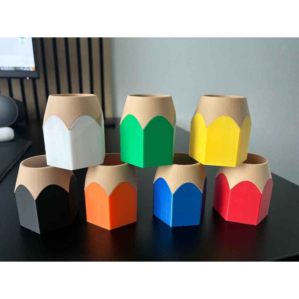 Porta Lápis e Canetas em Formato de Lápis Colorido Design Criativo  Super Resistente em Oferta na Shopee