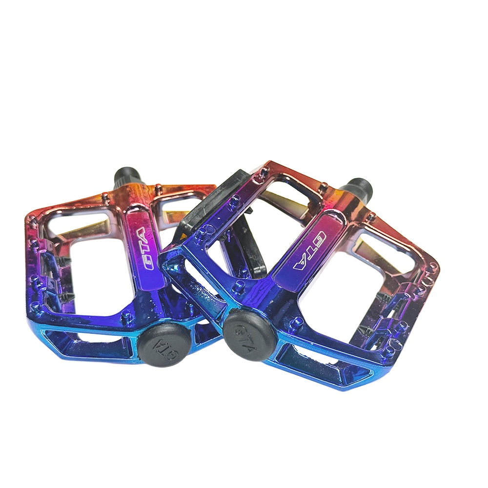Pedal Camaleão Aluminio 9/16 plataforma GTA com esfera eixo aço Rosca Grossa para gios viking hupi e absolut