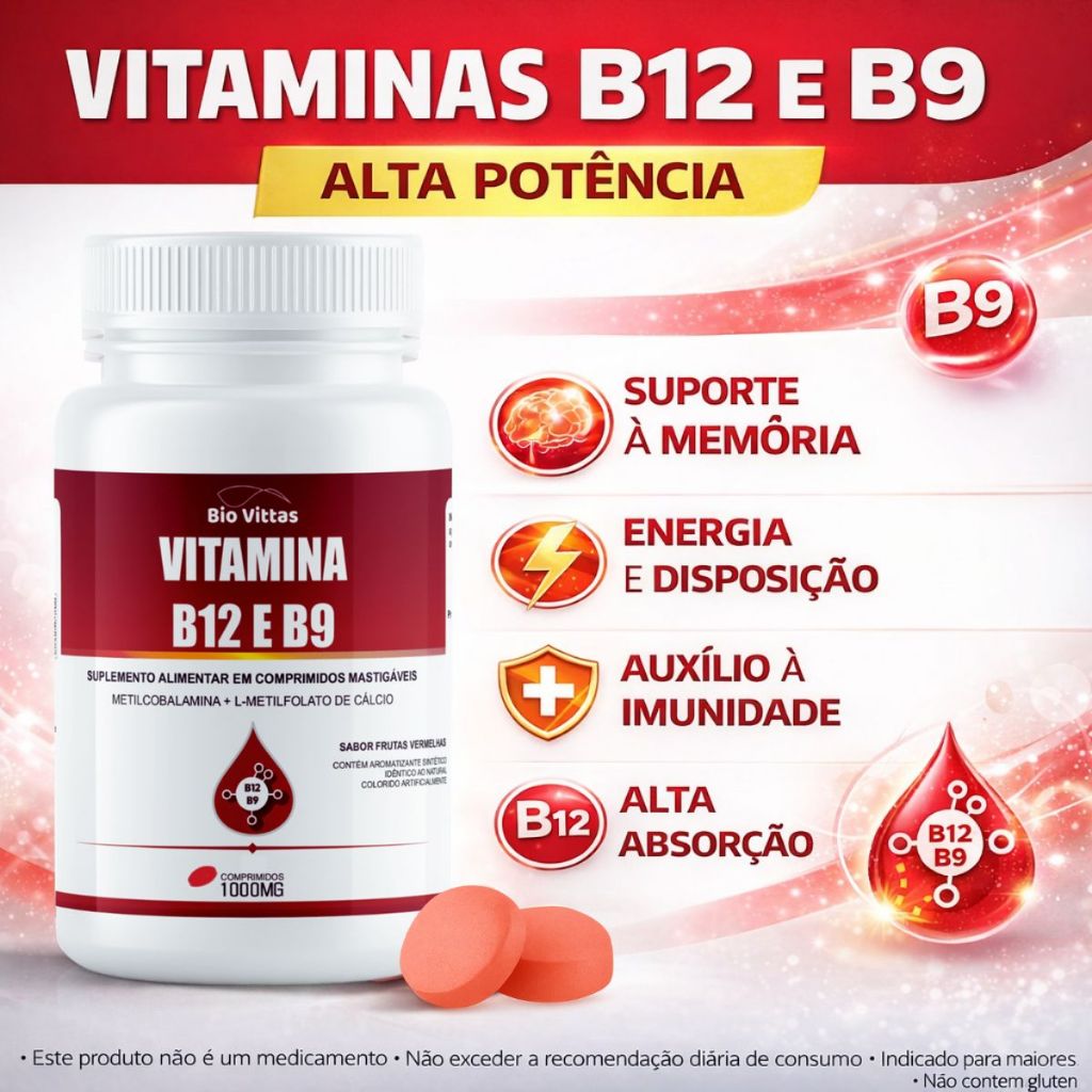 B12 Vitaminas Anti Cabelos Brancos e Fortalecimento dos Fios Capilar B12 + B9 em Oferta na Shopee