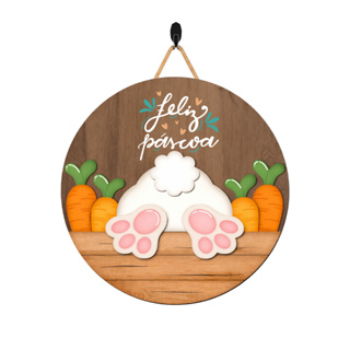 Páscoa Presente Enfeite Minimalista Porta Entrada Em Mdf Casa e Decoração. em Oferta na Shopee