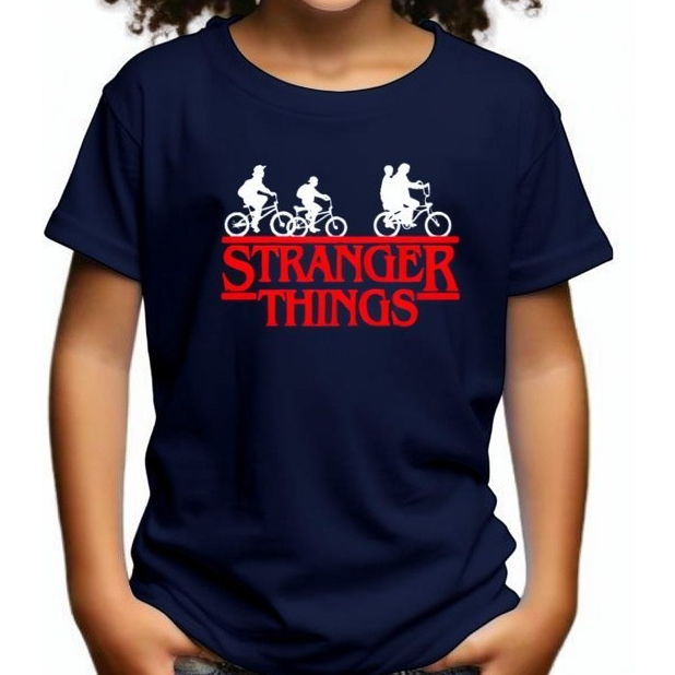 Camiseta Stranger Things Infantil  Menino Menina  Camisa Unissex Estampada Envio Imediato