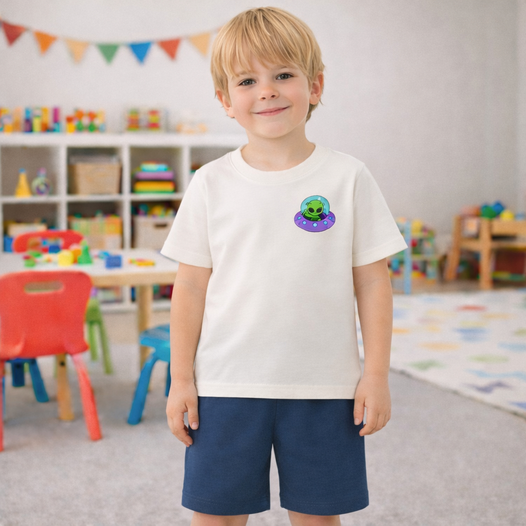 Conjunto Verão Infantil com Camiseta e Bermuda Estiloso Minimalista - ET