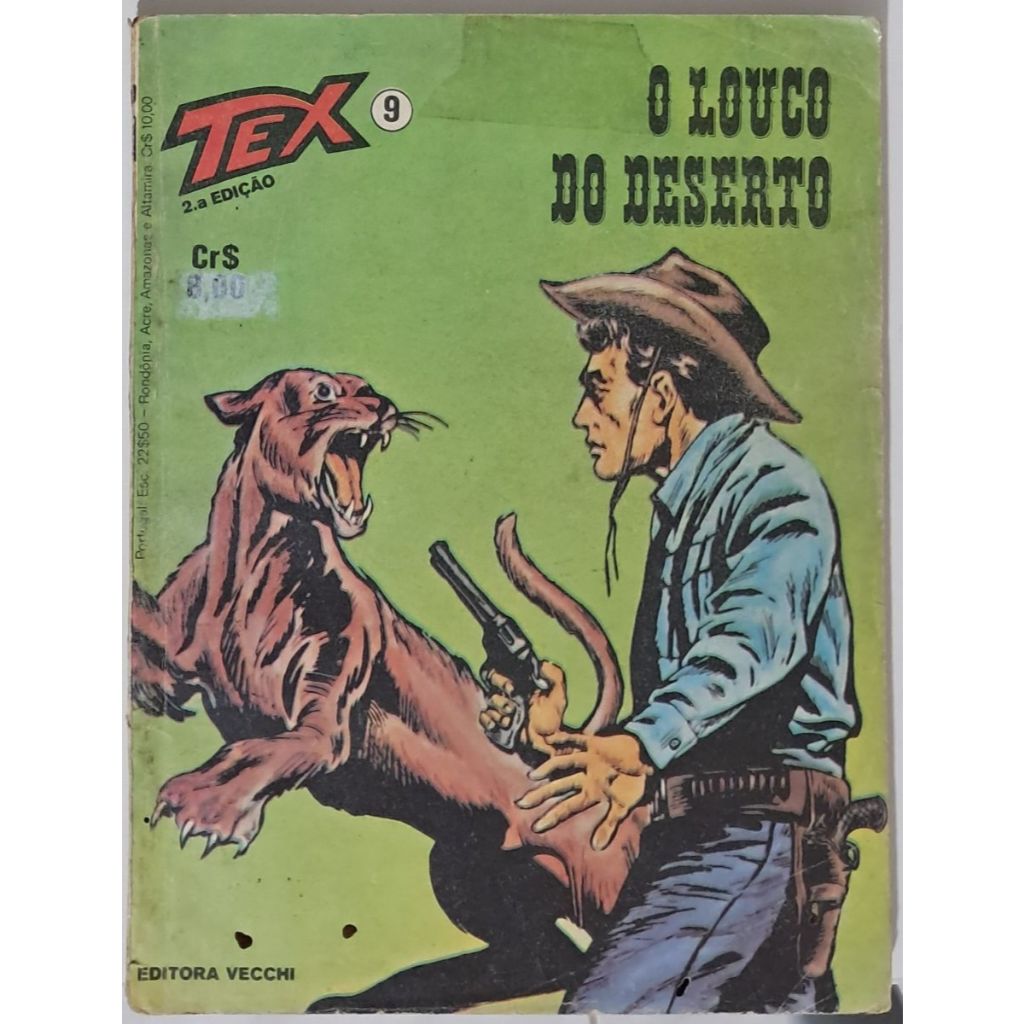Gibi HQ - TEX nº 9 - Editora Vecchi - O louco do deserto - 1977 - 2ª Edição