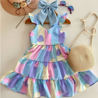 Vestido Infantil Estampado Menina em Oferta na Shopee