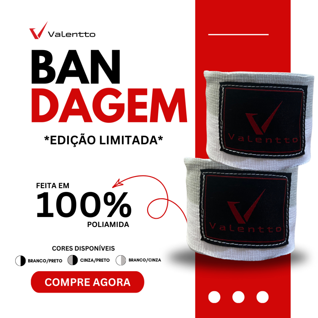 Bandagem para Muay Thai Kickboxing Boxe Valentto