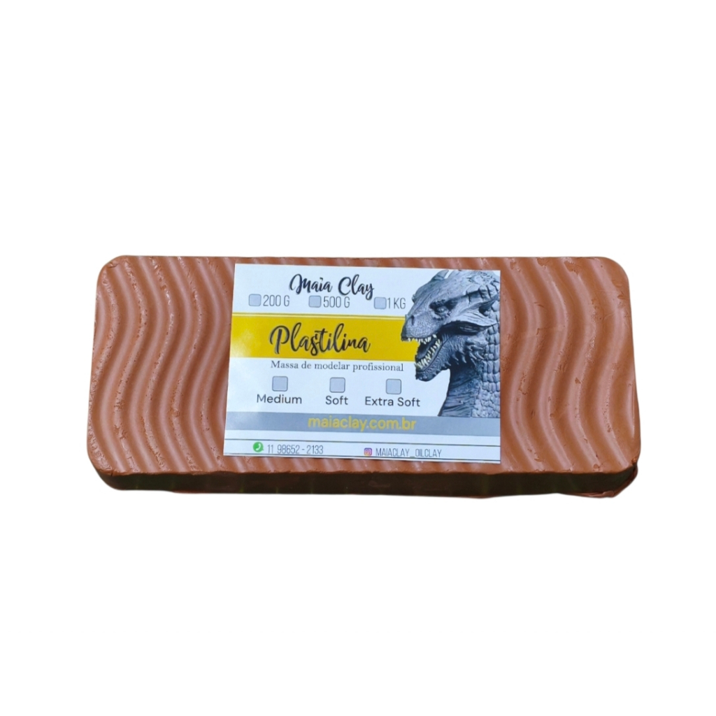 Massa de Modelar Plastilina Soft MaiaClay Cor Telha 500g em Oferta na Shopee