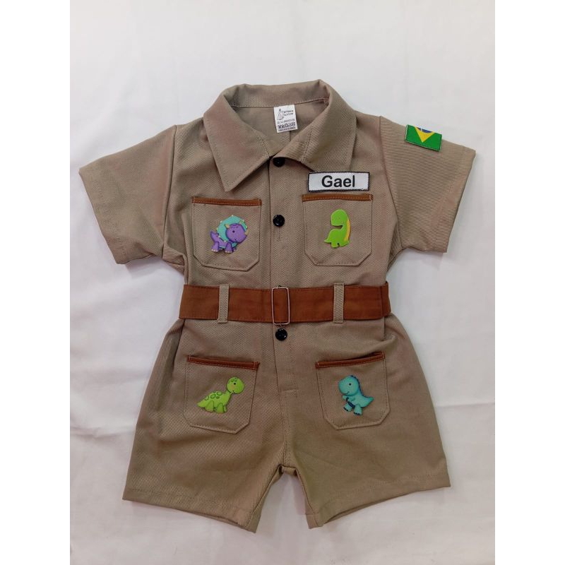 macacão Dino Baby em Oferta na Shopee