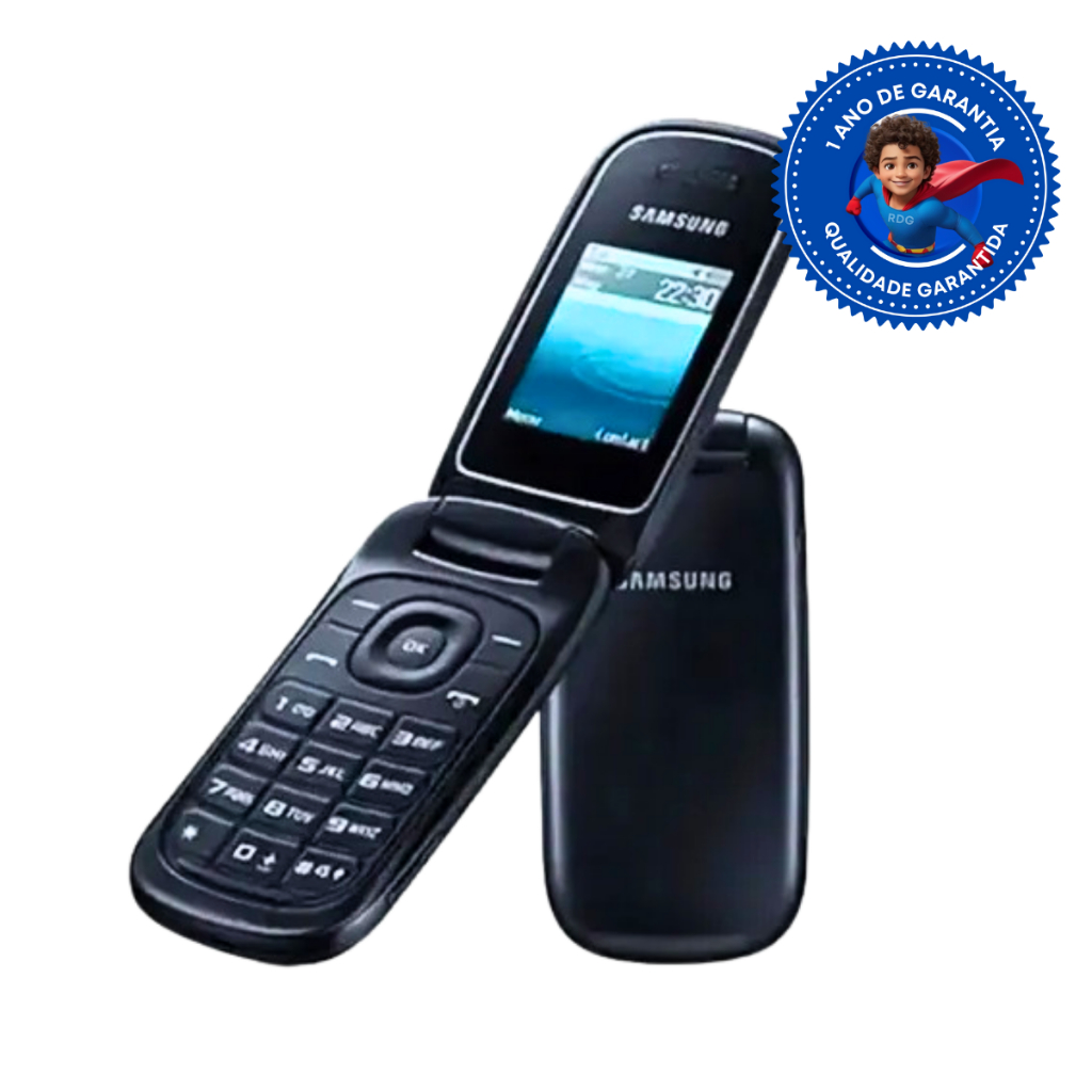 Celular Samsung Flip Gt E1272 4g Flip Prático Idosos Rádio Fone (cortesia)