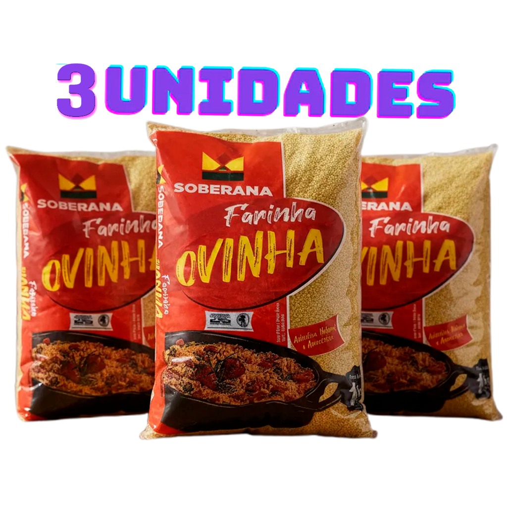 Kit Farinha De Mandioca Ovinha Uarini Soberana 3kg - Tradicional do Amazonas Super Crocante