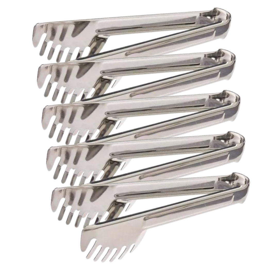 Pegador Universal Serrilhado Inox Premium Massa Salada Petiscos Frios Carne Kit Com 10, 12 Ou 24 Un