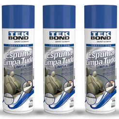 KIT 3 Espumas Limpa Tudo Higienização A Seco Couro, Automotivo, Sofás | TEKBOND