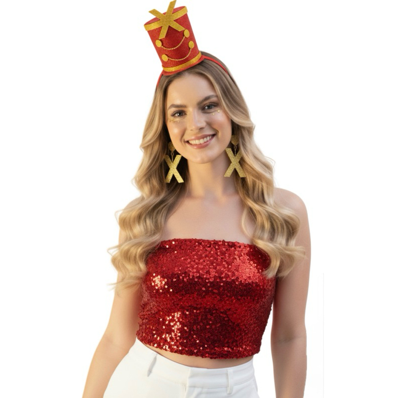 Tiara Paquita Xuxa Carnaval bloquinho xou da Xuxa acessório chapéu