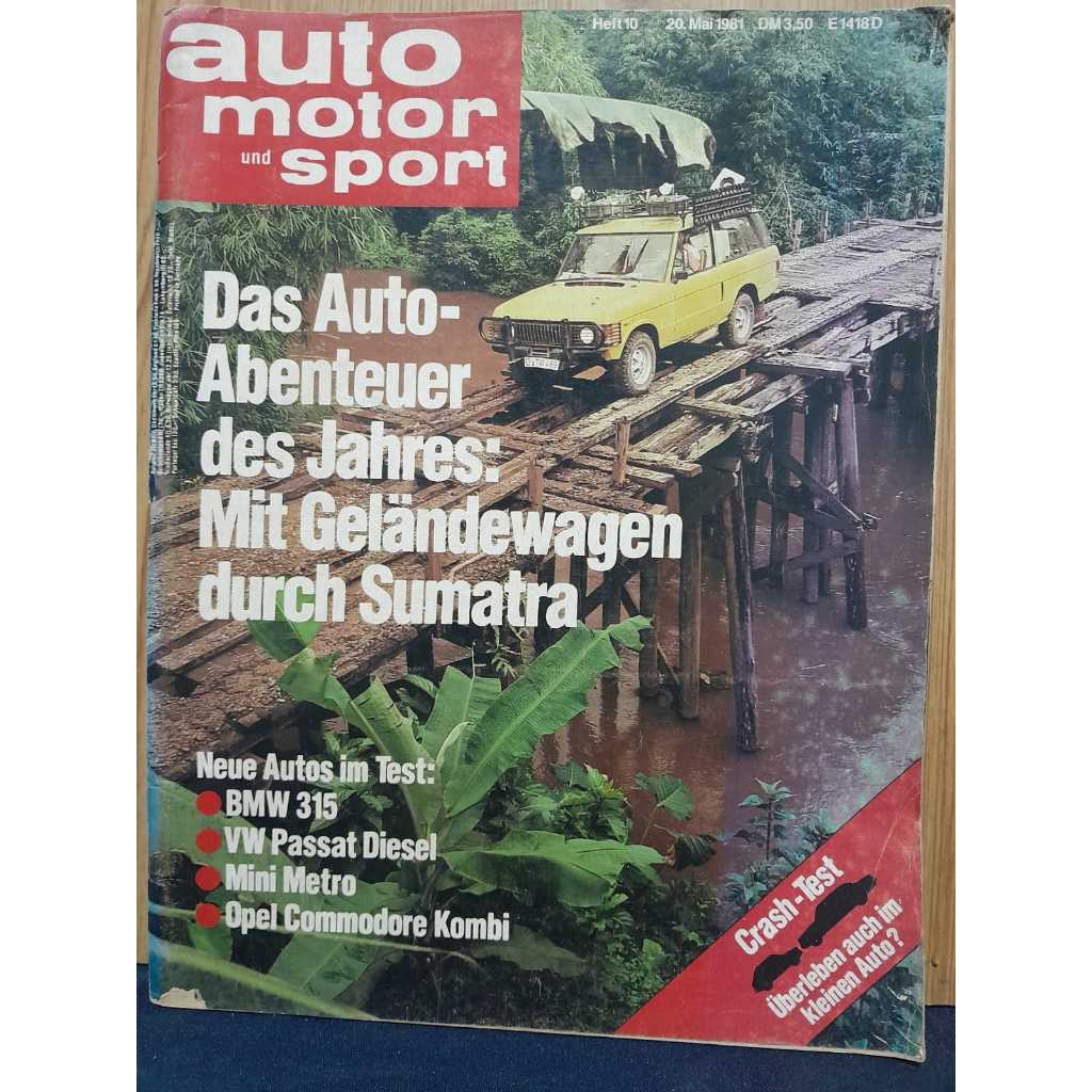 **REVISTA *AUTO MOTOR UND SPORT*** — MAIO DE 1981   238 PÁGINAS   EXEMPLAR EM ÓTIMO ESTADO    ARTIGOS DA CAPA (TRADUZIDO