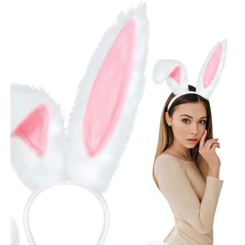 Tiara de Coelho de Pelucia Coelhinha Carnaval Carnavalesca Bloco de Carnaval Fantasia Diversão Bloco de Rua Orelha Pelud