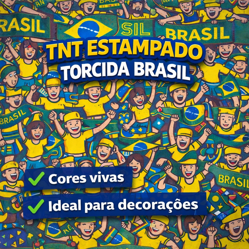 TNT Estampado Brasil - Torcida - Copa do Mundo - Seleção Brasileira - Futebol