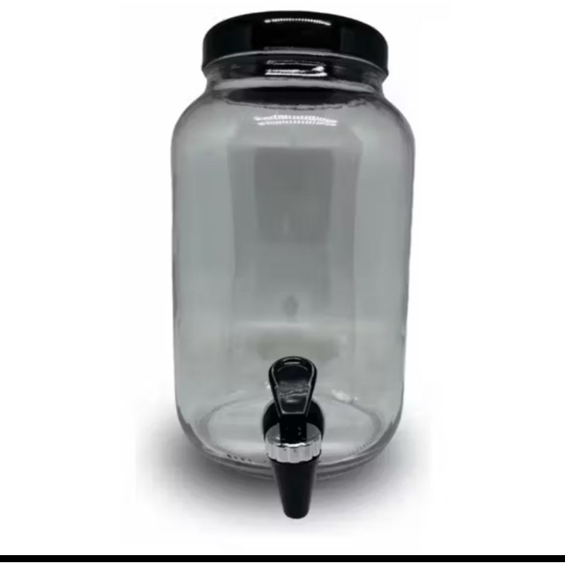SUQUEIRA DE VIDRO RESISTENTE-CAPACIDADE 3 LITROS/TORNEIRA E TAMPA PLÁSTICA