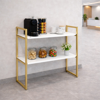 Aparador Estilo Industrial Cantinho Do Cafe 80x90 Luxo Prateleira Aço Com Madeira em Oferta na Shopee