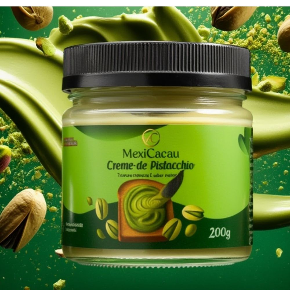 Creme de Pistache MexiCacau 200g – Sobremesa Cremosa, Sabor Natural, Recheio e Cobertura — imagem 2 de 2