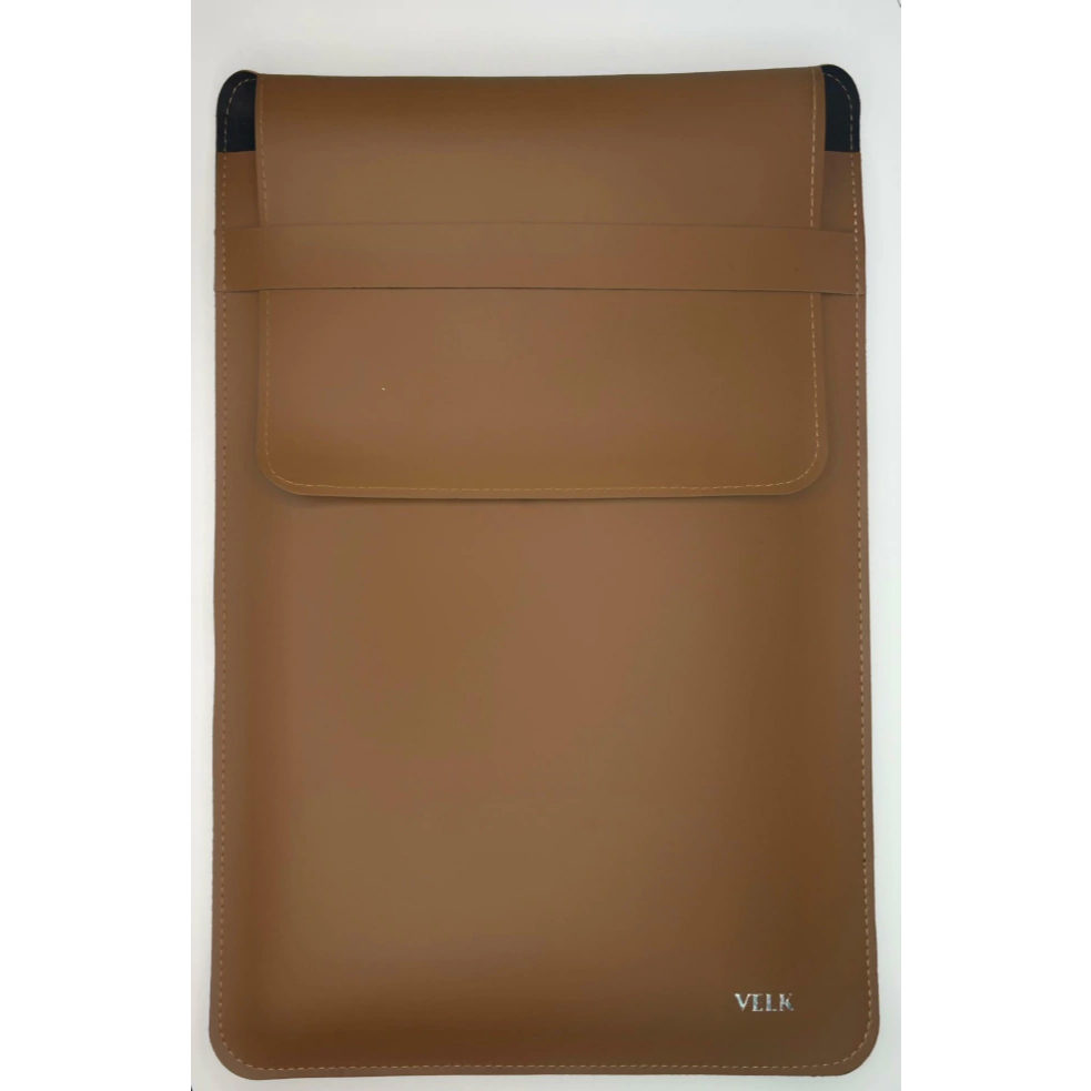 Capa Protetora Notebook 15,6″ Couro Sintético Premium Velk – Sleeve Bolso Externo